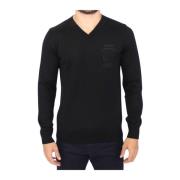 V-neck Knitwear Ermanno Scervino , Black , Heren