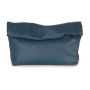 Delhi, grote clutch in oceaan groen leer Cortana , Green , Dames