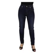 Blauwe Katoenen High Waist Skinny Denim Jeans Dolce & Gabbana , Blue ,...