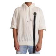 Luxe Off-White Katoenen Hoodie Dolce & Gabbana , White , Heren