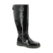 Ritssluiting Leren Deckboot Kickers , Black , Dames