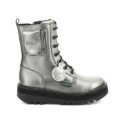 Comfortabele Veterschoenen van Leer Kickers , Gray , Dames