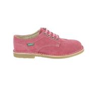 Stijlvolle Leren Derby Schoenen Kickers , Pink , Dames