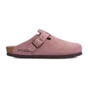 Roze Leren Klomp met Antislip Zool Rohde , Pink , Dames