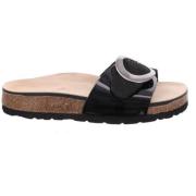 Flat Sandals Rohde , Black , Dames