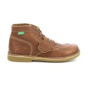 Legendiknew Veterschoenen van Leer Kickers , Brown , Dames