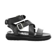 Comfort Leren Sandalen Neosunny Kickers , Black , Dames