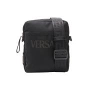 Canvas crossbody-bags Versace , Black , Heren