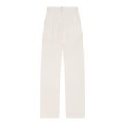 Marlo, rauwe linnen broek Cortana , Beige , Dames