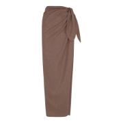 Cappuccino Wol en Kasjmier Omslagrok Cortana , Beige , Dames