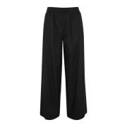 Wijde Pijp Zwarte Broek My Essential Wardrobe , Black , Dames