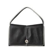 Ada Leren Handtas Dentro , Black , Dames