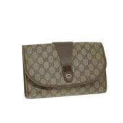 Pre-owned Canvas gucci-bags Gucci Vintage , Beige , Dames