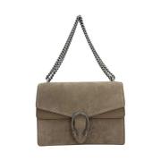 Pre-owned Suede handbags Gucci Vintage , Beige , Dames