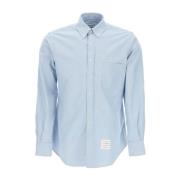 Klassieke Witte Oxford Button-Up Overhemd Thom Browne , Blue , Heren