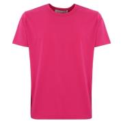 Magenta Katoenen T-shirt Regular Fit Amaránto , Pink , Heren