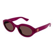 Paarse Zonnebril Stijlvol Dagelijks Gebruik Gucci , Purple , Dames