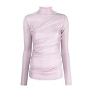 Long Sleeve Tops Msgm , Pink , Dames