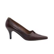 Pre-owned Leather heels Gucci Vintage , Brown , Dames