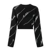 Zwarte Logo Sweater Rotate Birger Christensen , Black , Dames