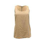 Pre-owned Silk tops Burberry Vintage , Beige , Dames