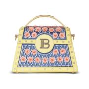 B-Buzz Dynasty tas geborduurd met ruit en rozen Balmain , Multicolor ,...