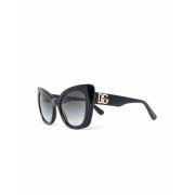 Zwarte zonnebril met originele hoes Dolce & Gabbana , Black , Dames