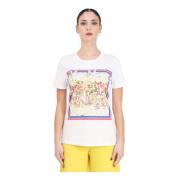 Kleurrijke Print Wit T-shirt Vrouwen Max Mara , Multicolor , Dames