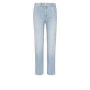 Monogram klassieke jeans Balmain , Blue , Dames