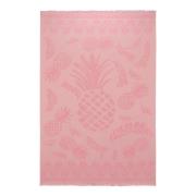 Ananas Jacquard Handdoek Franje Rand Dorothee Schumacher , Pink , Dame...