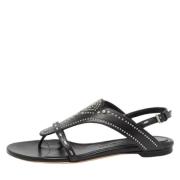 Pre-owned Leather sandals Alexander McQueen Pre-owned , Black , Dames