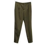 Pre-owned Wool bottoms Chloé Pre-owned , Green , Dames