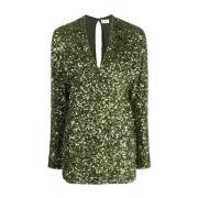 Olijfgroene Jurk 007 Abito P.a.r.o.s.h. , Green , Dames