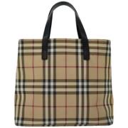 Pre-owned Canvas totes Burberry Vintage , Beige , Dames