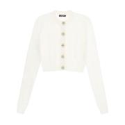 Gebreide Cardigan Sweater Balmain , White , Dames