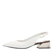 Pre-owned Leather heels Louis Vuitton Vintage , White , Dames
