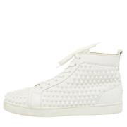 Pre-owned Leather sneakers Christian Louboutin Pre-owned , White , Her...
