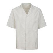 Katoenen Hemd met Halve Mouwen Barena Venezia , White , Heren