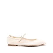 Roomwitte Dames Platte Schoenen aeyde , White , Dames