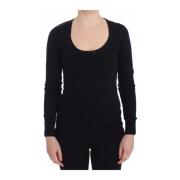 Luxe Crewneck Sweater - Zwart Dolce & Gabbana , Black , Dames