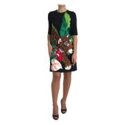 Luxe Jungle Sheath Jurk Dolce & Gabbana , Multicolor , Dames