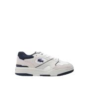 Witte Leren Veterschoenen Lacoste , White , Heren