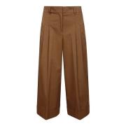 Wide Trousers PT Torino , Brown , Dames
