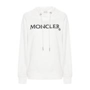 Witte Hoodie Sweater Moncler , White , Dames