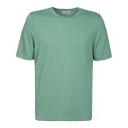 Linnen T-shirt met korte mouwen Filippo De Laurentiis , Green , Heren