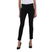 Hoge taille stretch slim fit jeans Replay , Black , Dames