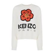 Bloemen Trui Kenzo , White , Dames