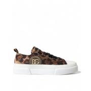 Luxe Luipaardprint Casual Sneakers Dolce & Gabbana , Multicolor , Here...