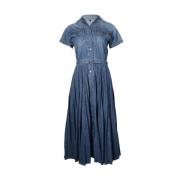 Pre-owned Cotton dresses Dior Vintage , Blue , Dames