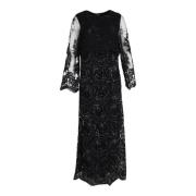 Pre-owned Polyester dresses Burberry Vintage , Black , Dames